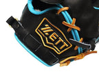 ZETT Pro Model Elite 12 inch Left Hand Throw Shintaro Fujinami Model Fastback Pitcher Glove - Black/Skyblue #8