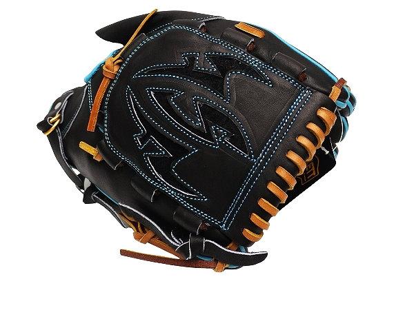 ZETT Pro Model Elite 12 inch Shintaro Fujinami Model Fastback Pitcher Glove - Black/Skyblue #2