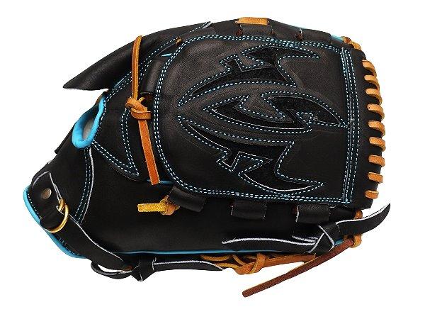 ZETT Pro Model Elite 12 inch Shintaro Fujinami Model Fastback Pitcher Glove - Black/Skyblue #4