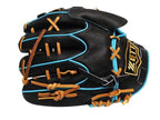 ZETT Pro Model Elite 12 inch Shintaro Fujinami Model Fastback Pitcher Glove - Black/Skyblue #5
