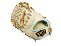 ZETT Pro Model Elite 12.5 inch Left Hand Throw First Base Mitt - Beige/Skyblue #1