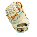 ZETT Pro Model Elite 12.5 inch Left Hand Throw First Base Mitt - Beige/Skyblue #6