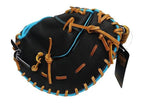 ZETT Pro Model Elite 12.5 inch Left Hand Throw First Base Mitt - Black/Skyblue #3