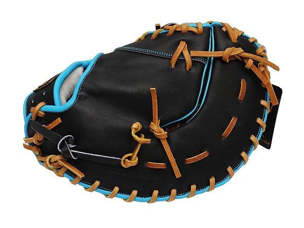 ZETT Pro Model Elite 12.5 inch Left Hand Throw First Base Mitt - Black/Skyblue #5