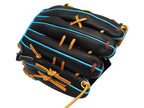 ZETT Pro Model Elite 12.5 inch Left Hand Throw Outfielder Glove - Black/Skyblue #3