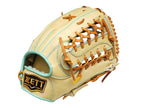 ZETT Pro Model Elite 12.5 inch Outfielder Glove - Beige/Skyblue #1