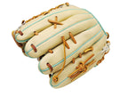 ZETT Pro Model Elite 12.5 inch Outfielder Glove - Beige/Skyblue #3