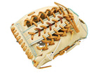 ZETT Pro Model Elite 12.75 inch Left Hand Throw Outfielder Glove - Beige/Skyblue #2