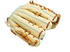 ZETT Pro Model Elite 12.75 inch Left Hand Throw Outfielder Glove - Beige/Skyblue #3