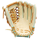 ZETT Pro Model Elite 12.75 inch Outfielder Glove - Beige/Skyblue #7