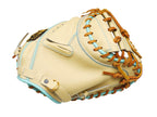 ZETT Pro Model - Elite Series 33" Catcher's Mitt - Beige/Skyblue #1