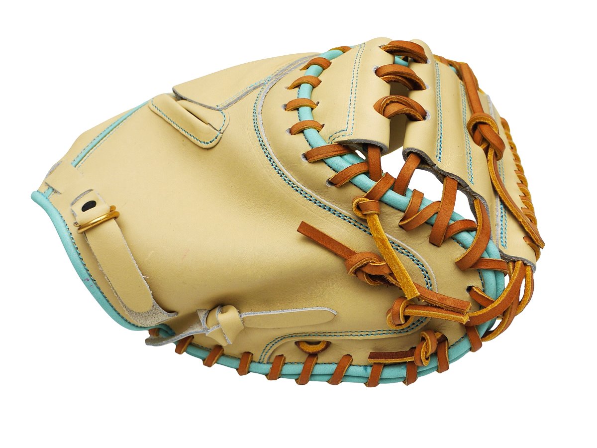 ZETT Pro Model - Elite Series 33" Catcher's Mitt - Beige/Skyblue #4