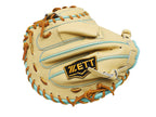 ZETT Pro Model - Elite Series 33" Catcher's Mitt - Beige/Skyblue #5
