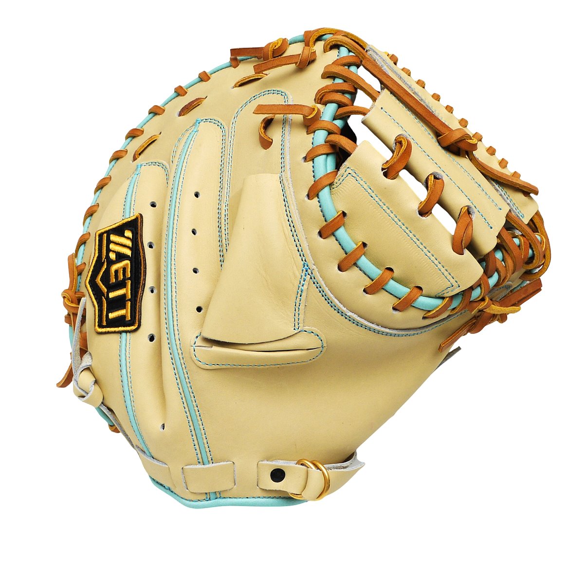 ZETT Pro Model - Elite Series 33" Catcher's Mitt - Beige/Skyblue #6