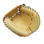 ZETT Pro Model - Elite Series 33" Catcher's Mitt - Beige/Skyblue #7