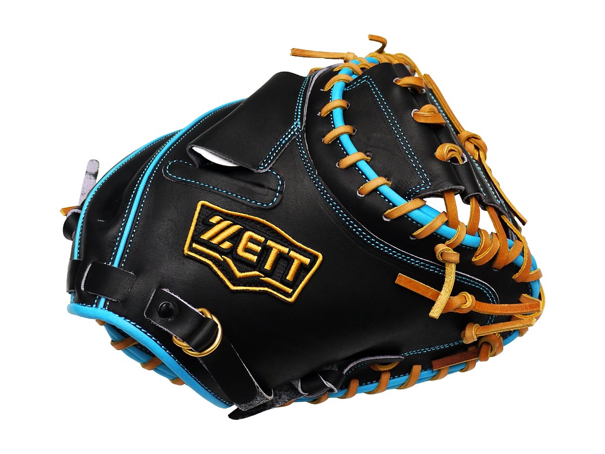 ZETT Pro Model - Elite Series 33" Catcher's Mitt - Black/Skyblue