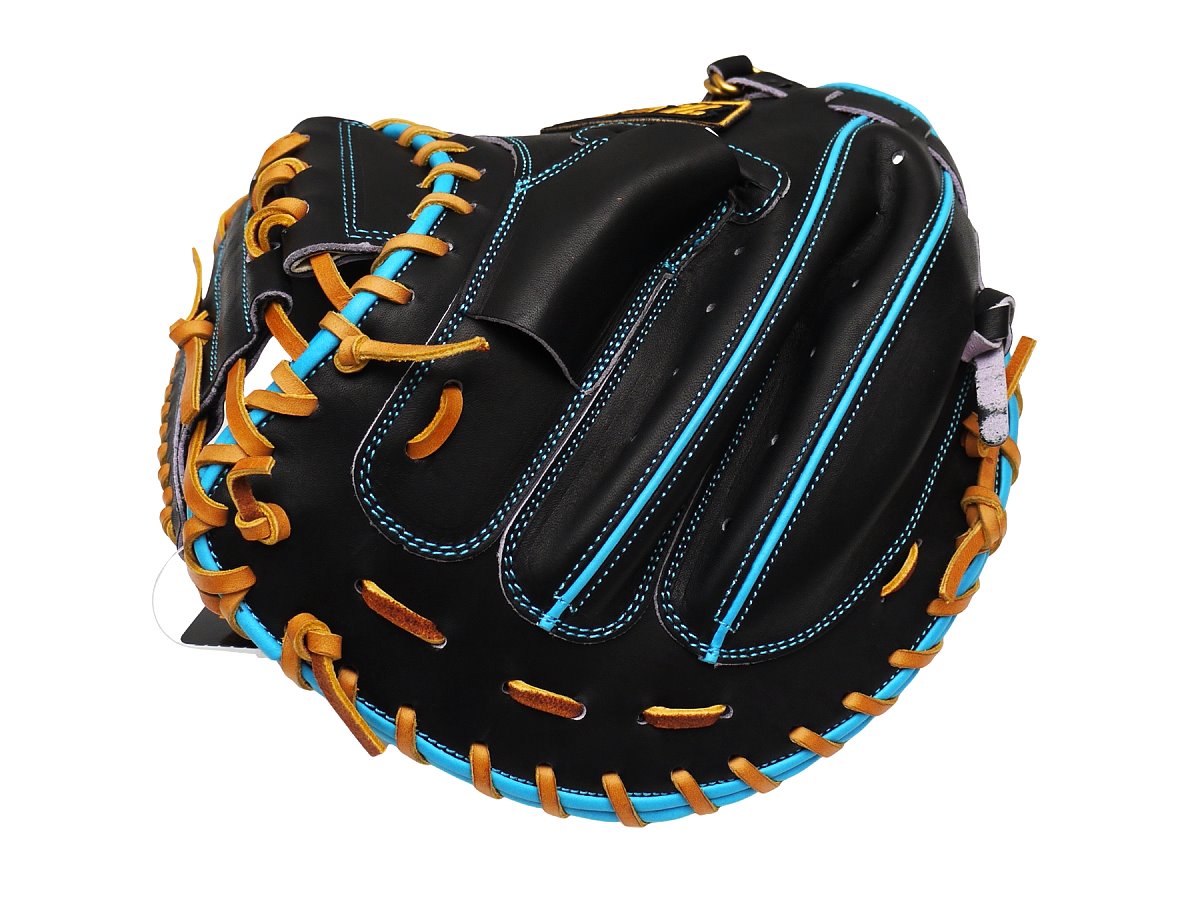 ZETT Pro Model - Elite Series 33" Catcher's Mitt - Black/Skyblue