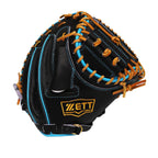 ZETT Pro Model - Elite Series 33" Catcher's Mitt - Black/Skyblue