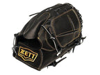 ZETT Pro Japan Steerhide 12 inch Pitcher Glove - Black #1