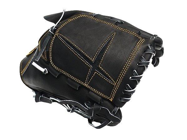 ZETT Pro Japan Steerhide 12 inch Pitcher Glove - Black #2