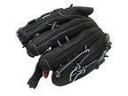 ZETT Pro Japan Steerhide 12 inch Pitcher Glove - Black #3
