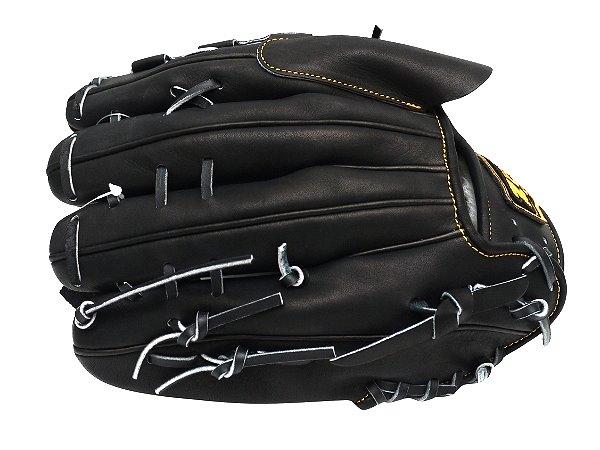 ZETT Pro Japan Steerhide 12 inch Pitcher Glove - Black #5