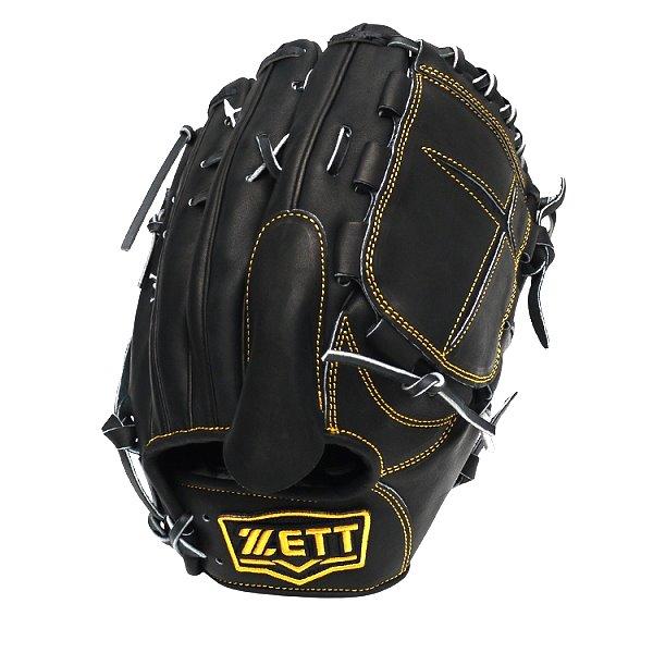 ZETT Pro Japan Steerhide 12 inch Pitcher Glove - Black #6