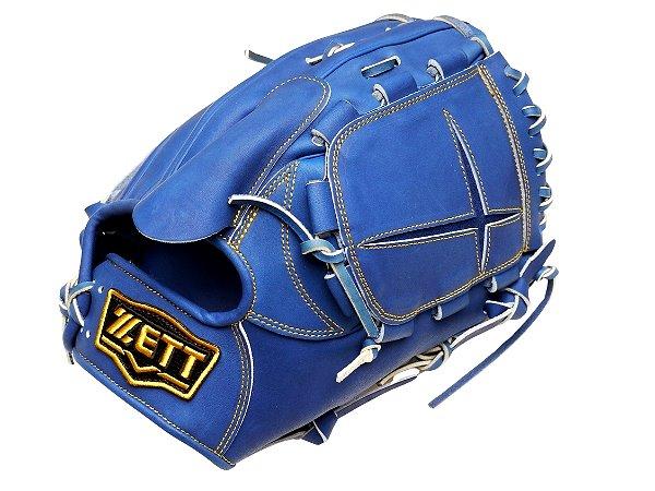 ZETT Pro Japan Steerhide 12 inch Pitcher Glove - Royal Blue #1