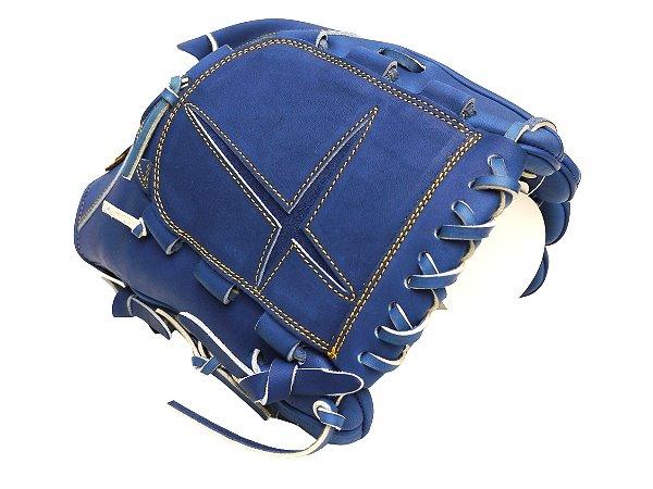 ZETT Pro Japan Steerhide 12 inch Pitcher Glove - Royal Blue #2