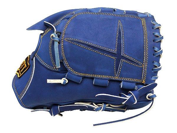 ZETT Pro Japan Steerhide 12 inch Pitcher Glove - Royal Blue #4