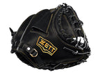 ZETT Pro Japan Steerhide 34 inch Catcher Mitt - Black #1