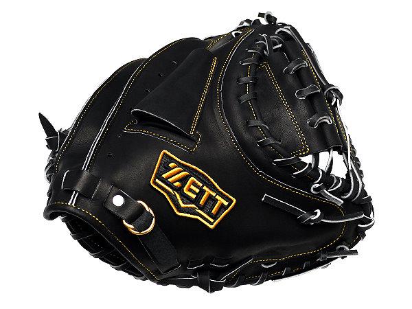 ZETT Pro Japan Steerhide 34 inch Catcher Mitt - Black #1