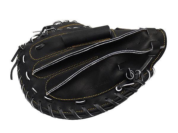 ZETT Pro Japan Steerhide 34 inch Catcher Mitt - Black #3