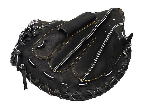 ZETT Pro Japan Steerhide 34 inch Catcher Mitt - Black #5