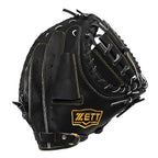 ZETT Pro Japan Steerhide 34 inch Catcher Mitt - Black #6
