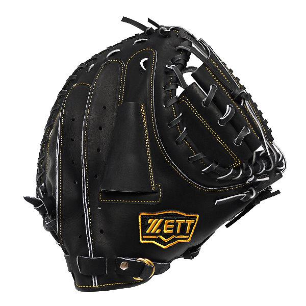 ZETT Pro Japan Steerhide 34 inch Catcher Mitt - Black #6