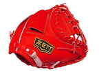 ZETT Pro Japan Steerhide 34 inch Catcher Mitt - Red #1