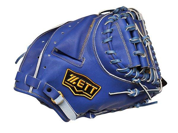 ZETT Pro Japan Steerhide 34 inch Catcher Mitt - Royal #1