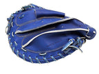 ZETT Pro Japan Steerhide 34 inch Catcher Mitt - Royal #3