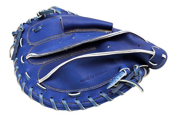 ZETT Pro Japan Steerhide 34 inch Catcher Mitt - Royal #3