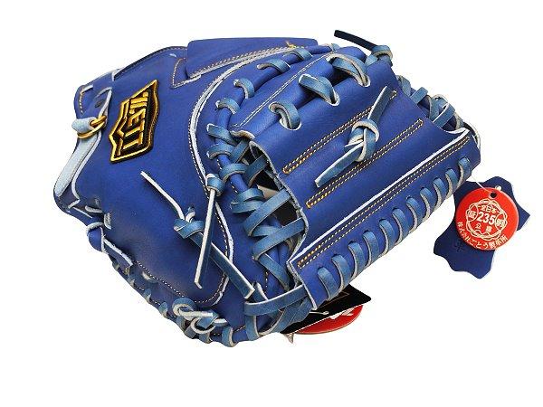 ZETT Pro Japan Steerhide 34 inch Catcher Mitt - Royal #4
