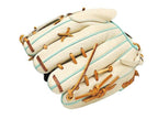 ZETT Pro Model Elite 12 inch Pitcher Glove - Beige/Skyblue #3