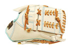 ZETT Pro Model Elite 12 inch Pitcher Glove - Beige/Skyblue #4