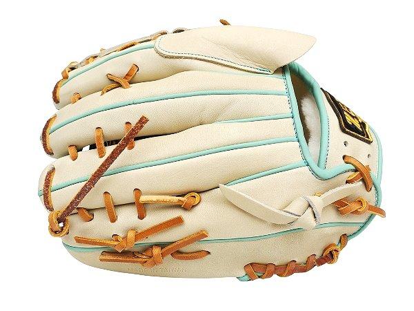 ZETT Pro Model Elite 12 inch Pitcher Glove - Beige/Skyblue #5