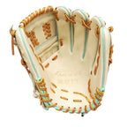 ZETT Pro Model Elite 12 inch Pitcher Glove - Beige/Skyblue #7