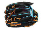 ZETT Pro Model Elite 12 inch Pitcher Glove - Black/Skyblue #5