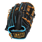 ZETT Pro Model Elite 12 inch Pitcher Glove - Black/Skyblue #6
