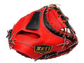 ZETT Pro Model Elite 33 inch Open Back Catcher Mitt - Red/Black #1